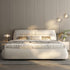 Esther Calf Leather Modern Luxurious Upholstered Headboard Bed Frame