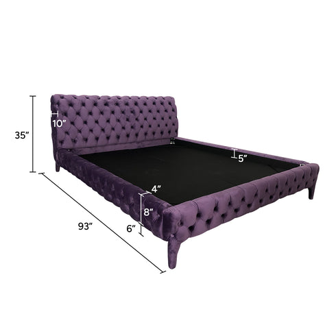 Ethan Velvet Fabric Bed Frame