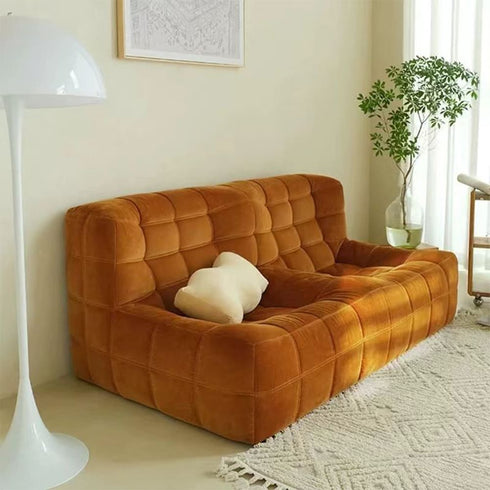 Shaun Fabric Armless Loveseat Sofa Lounge Couch