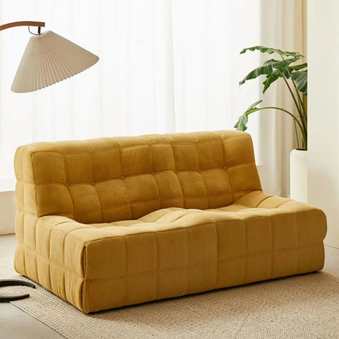 Shaun Fabric Armless Loveseat Sofa Lounge Couch