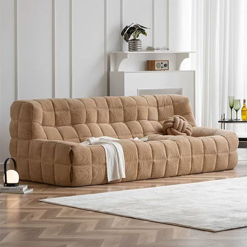 Shaun Fabric Armless 3 Seater Sofa Lounge Couch