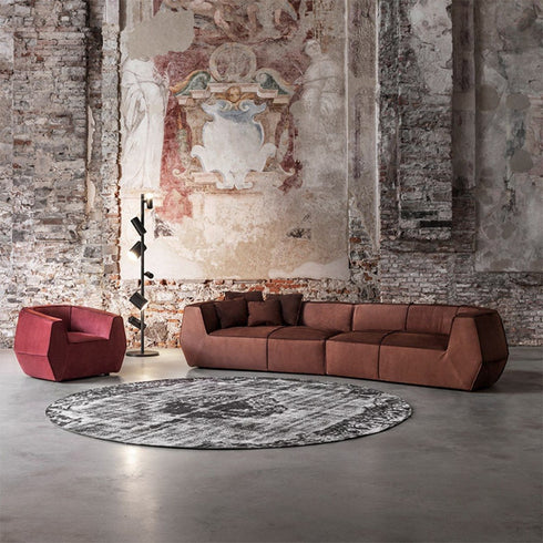 Fallon Matte Technical Cloth 4 Seater Sofa 2-Piece Couch with Pillows