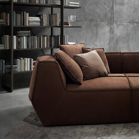 Fallon Matte Technical Cloth 4 Seater Sofa 2-Piece Couch with Pillows