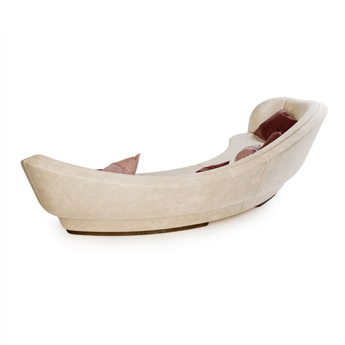 Farai Matte Technical Cloth Shaped Luxury 2-Pieces Arm Sofa Reception Sectional Couch