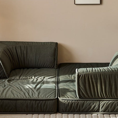 Finlay Removable Armrest Sofa Bed Microfiber Leather Modern Functional Modular Sofa