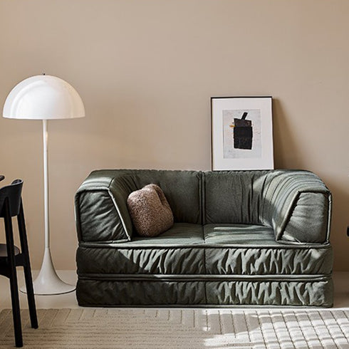 Finlay Removable Armrest Sofa Bed Microfiber Leather Modern Functional Modular Sofa