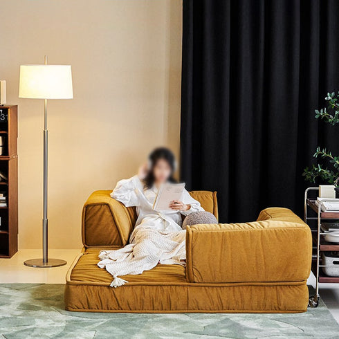 Finlay Removable Armrest Sofa Bed Microfiber Leather Modern Functional Modular Sofa