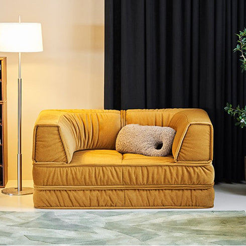 Finlay Removable Armrest Sofa Bed Microfiber Leather Modern Functional Modular Sofa