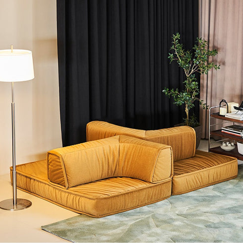 Finlay Removable Armrest Sofa Bed Microfiber Leather Modern Functional Modular Sofa