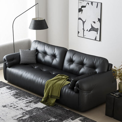 Flores Modern Arm Sofa Microfiber Leather Lounge Sofa