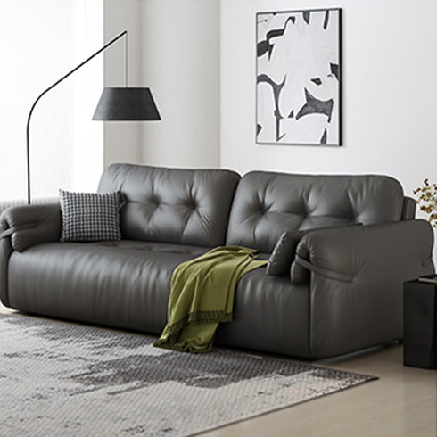 Flores Modern Arm Sofa Microfiber Leather Lounge Sofa