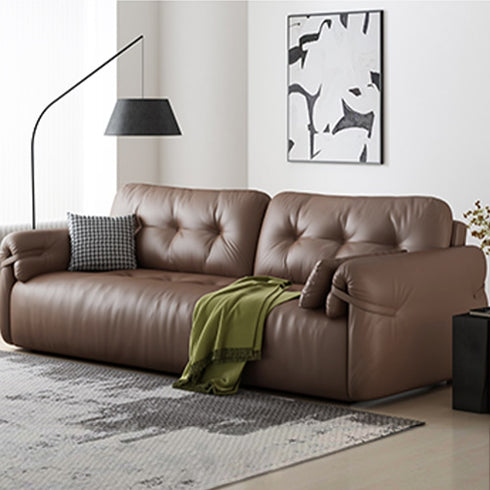 Flores Modern Arm Sofa Microfiber Leather Lounge Sofa
