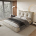 Harriet Calf Leather High Headboard Modern Bed Frame