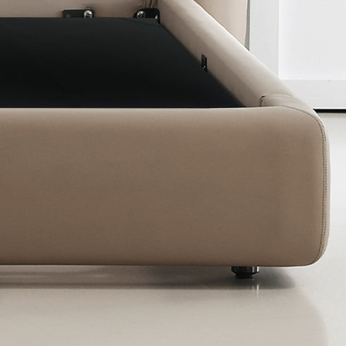 Hess Microfiber Leather Simple Bed Frame