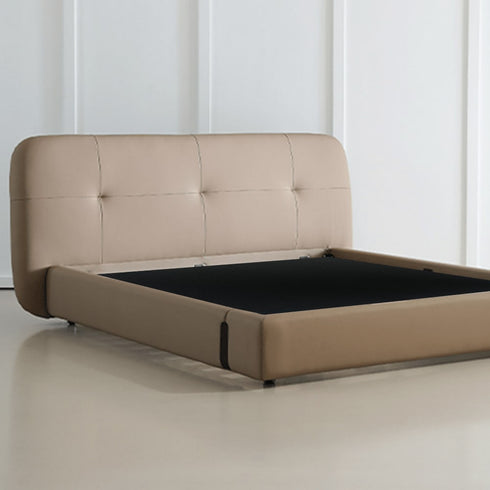 Hess Microfiber Leather Simple Bed Frame