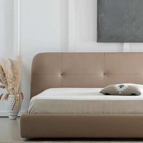 Hess Microfiber Leather Simple Bed Frame