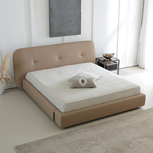 Hess Microfiber Leather Simple Bed Frame