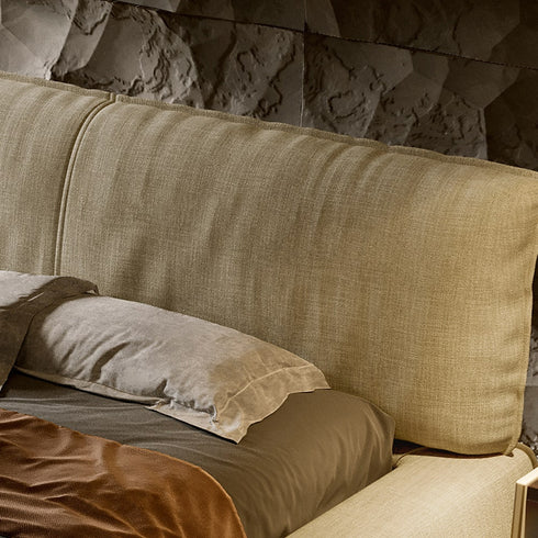 Irma Cotton Linen Fabric Modern Bed Frame