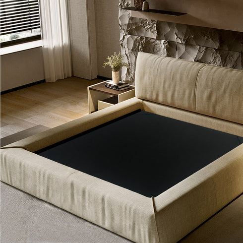 Irma Cotton Linen Fabric Modern Bed Frame
