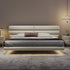 Javion Microfiber Leather Curved Headboard Modern Floating Bed Frame