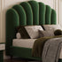 Jayse Velvet Fabric High Headboard Luxury Bed Frame