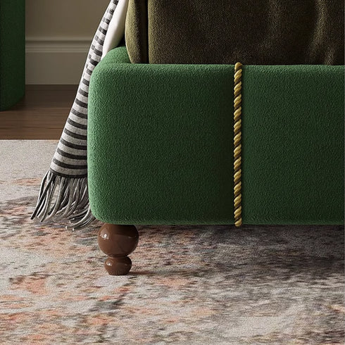 Jayse Velvet Fabric High Headboard Luxury Bed Frame