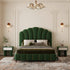 Jayse Velvet Fabric High Headboard Luxury Bed Frame