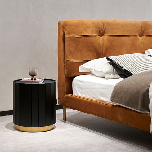 Kelly Suede Fabric Bed Frame With Steel Legs