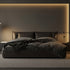 Kristin Calf Leather Upholstered Headboard Bed Frame