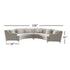 Arne Gray Velvet Multi Seater Sofa Sectional Couch