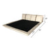 Belle Low Headboard Calf Leather Floating Bed Frame