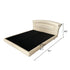 Chelsea Arc-shaped Headboard Calf Leather Floating Bed Frame