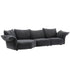 Flower Designed Luxury Flannel Interior Sofa Sectional Couch