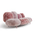 Jay Wool Teddy Fleece Pink 3 Seater Sofa Interior Reception Couch