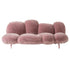 Jay Wool Teddy Fleece Pink 3 Seater Sofa Interior Reception Couch
