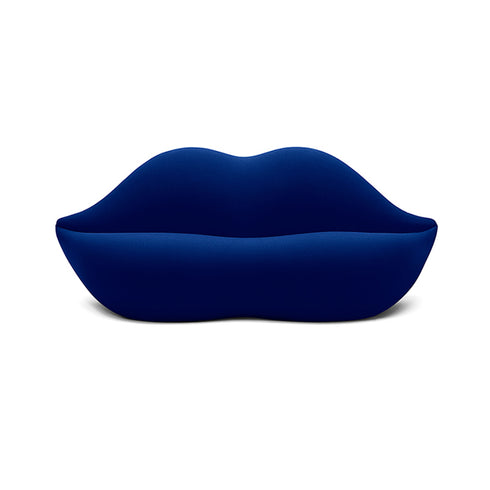 Nicky Elastic Leather/Velvet Lips Special Design 3 Seater Sofa Interior Couch