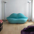 Nicky Elastic Leather/Velvet Lips Special Design 3 Seater Sofa Interior Couch