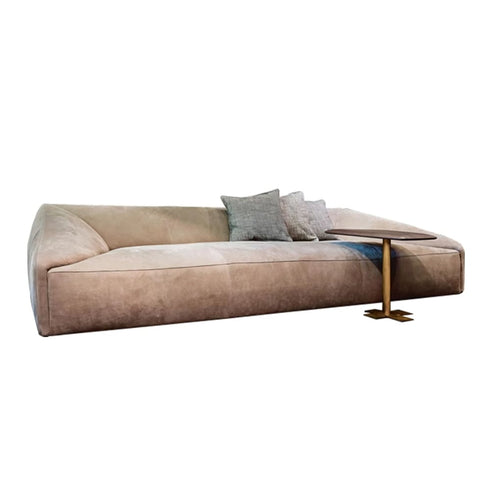 Lambert Suede Fabric 4 Seater Sofa Low Armrest Couch