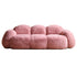 Lena Wool Teddy Fleece Pink 3 Seater Sofa Comfy Couch