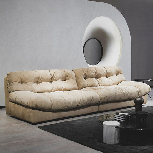 Liz Suede Fabric Luxury 3 Seater Sofa Interior Cloud Couch