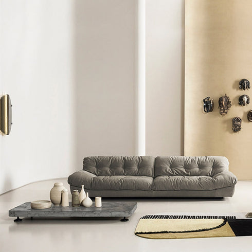 Liz Suede Fabric Luxury 3 Seater Sofa Interior Cloud Couch