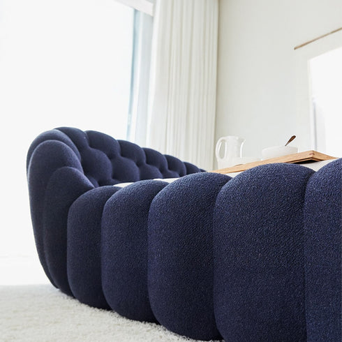 Lora Boucle Bubble Headboard Upholstered Bed Frame