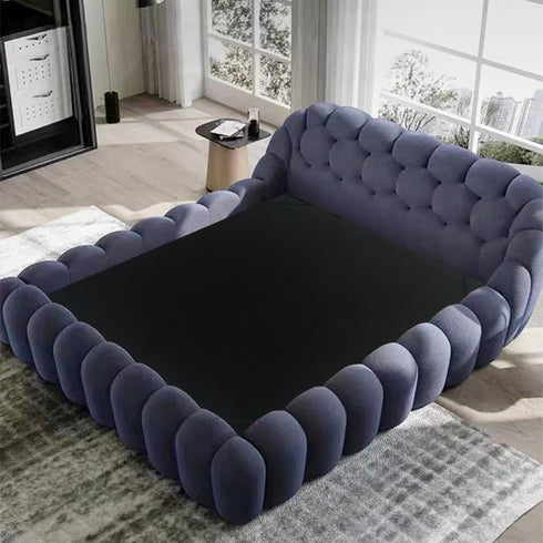 Lora Boucle Bubble Headboard Upholstered Bed Frame