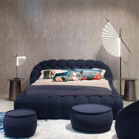 Lora Boucle Bubble Headboard Upholstered Bed Frame