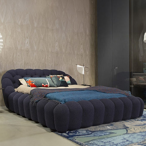 Lora Boucle Bubble Headboard Upholstered Bed Frame