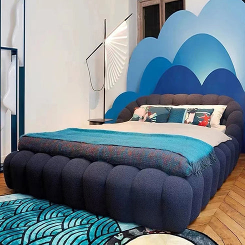Lora Boucle Bubble Headboard Upholstered Bed Frame