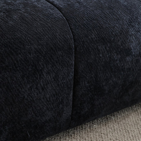 Louise Blue Chenille Flannel Modular Sofa Modern Chaise Couch