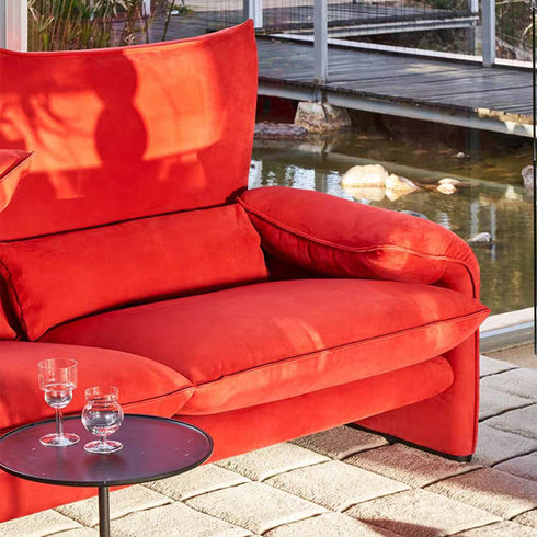 Matty Technical Cloth Loveseat Sofa Foldable Backrest Couch