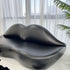 Nicky Elastic Leather/Velvet Lips Special Design 3 Seater Sofa Interior Couch