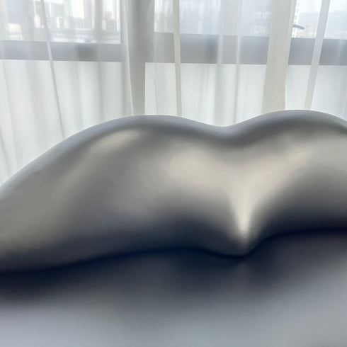 Nicky Elastic Leather/Velvet Lips Special Design 3 Seater Sofa Interior Couch